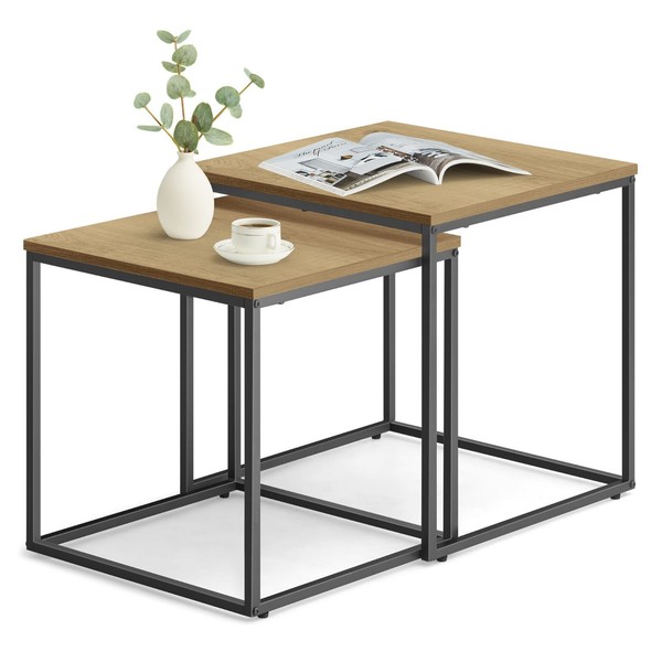 Couchtisch 2Er Set Kaffeetisch Wohnzimmertisch Metalltisch Couch Beistelltisch-image