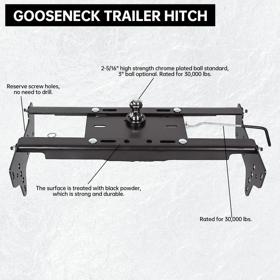 Enganche de remolque ECOTRIC cuello de ganso compatible con Ford F250 F350 Comp 1999-2016 Foto 4 de 4