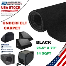 Black Universal Automotive Carpet ft Wide High Quality 25.5X79" Car/Truck Carpet
