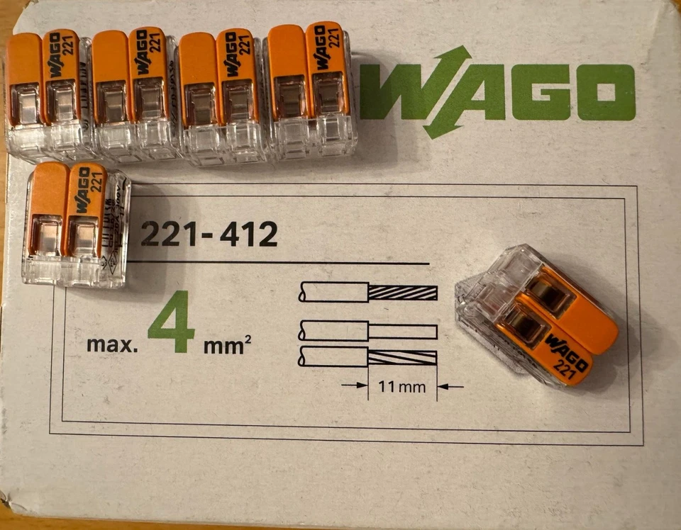 lot de 6 WAGO 221-412 Connecteur - Photo 2/2