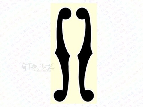 F Hole Iban Paul Gilbert style Guitar and Bass Decals sticker set 2 Color - Picture 16 of 20