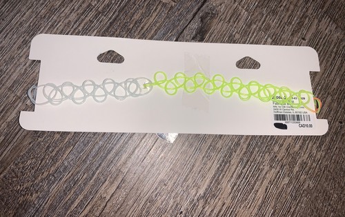Claire’s Neon Stretch necklace choker Glitter Zebra Heart Rainbow Jewelry - Picture 3 of 3