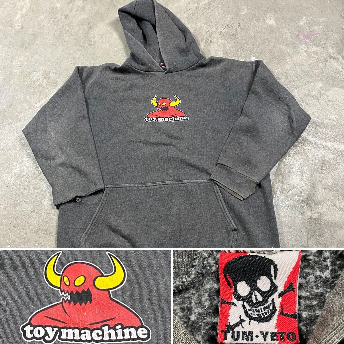 VTG Toy Machine skateboard hoodie 90s M Y2K Tum Yeto VTG Toy Machine skateboard hoodie 90s M Y2K Tum Yeto
