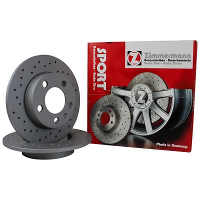 ZIMMERMANN SPORT BREMSSCHEIBEN MIT ABE 2 STÜCK Ø 320 mm HINTEN BMW E46 330i 330d