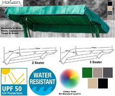 SWING CHAIR CANOPY REPLACEMENT 2 & 3 SEATER GARDEN SPARE COVER SHOWER RESISTANT