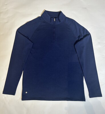 Peter Millar Herren Reißverschluss Pullover leicht marineblau Größe Small Schicht Golf Oberteil Freizeit 