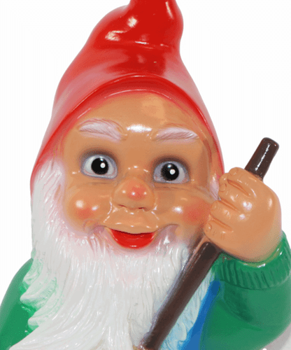 Enano de Jardín Decoración Figura Enano Con Rastrillo de Plástico H 34 CM - Imagen 2 de 6