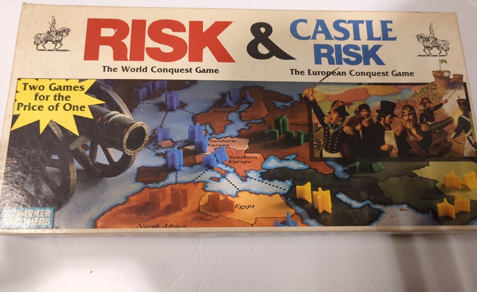 Risk and Castle Risk Board Game 1990 Vintage 2 In 1 Parker Brothers ...