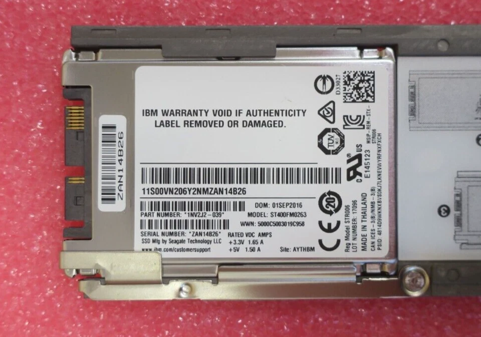 IBM 400GB Micro SAS 1.8" SSD Solid State Drive Flash Drive 00WV992 00WV993 - Image 3 of 4