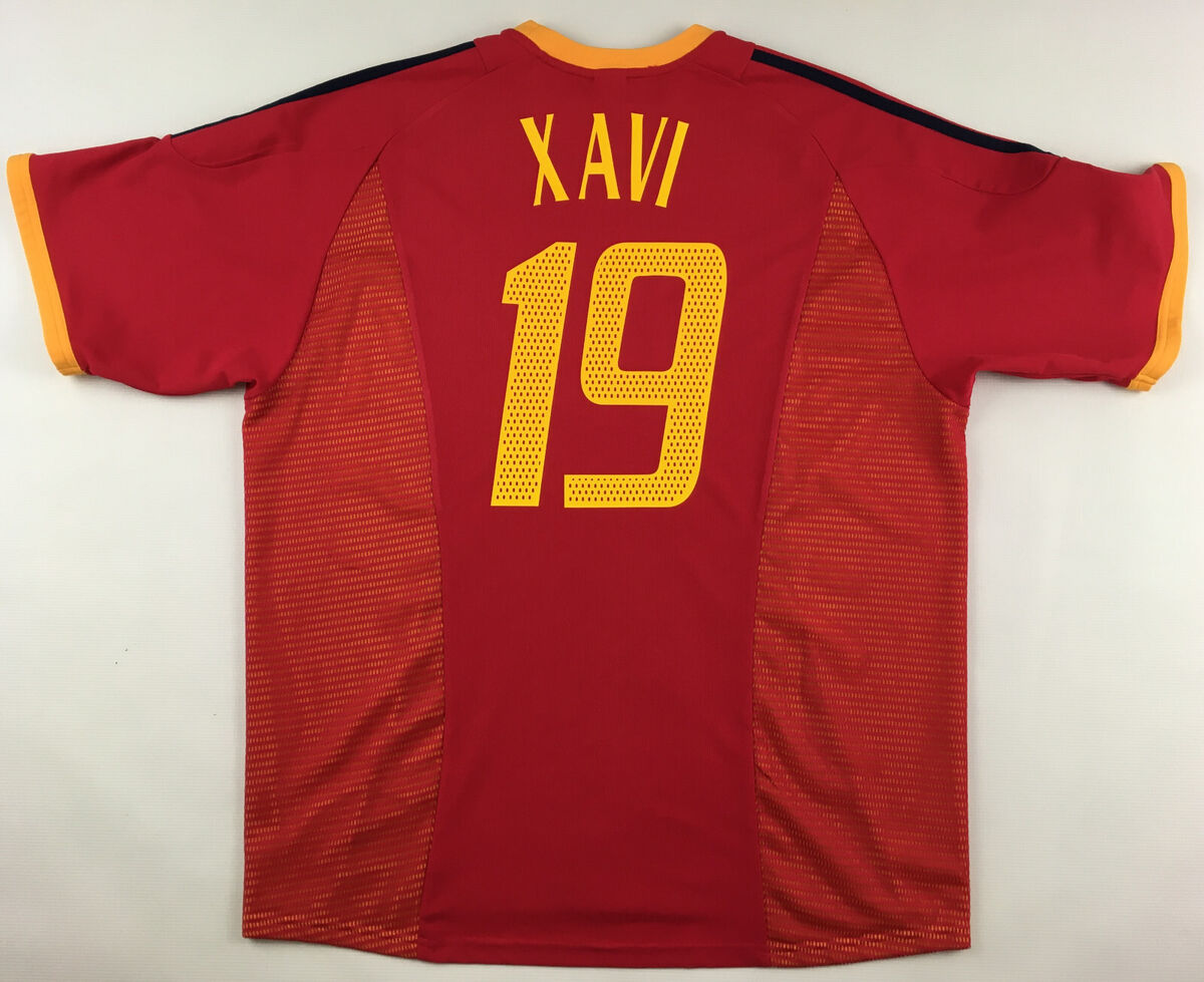 Spain España #19 Xavi 2002 World Cup home Nike shirt Spain España #19 Xavi 2002 World Cup home Nike shirt