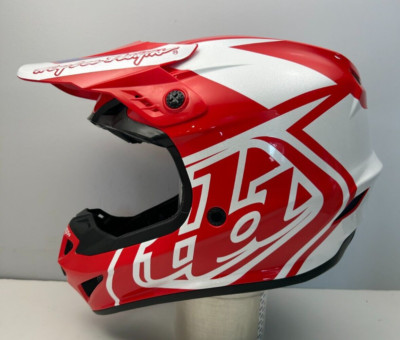 Open Box Troy Lee GP Overload Dirt Bike Helmet Red/White Size Small