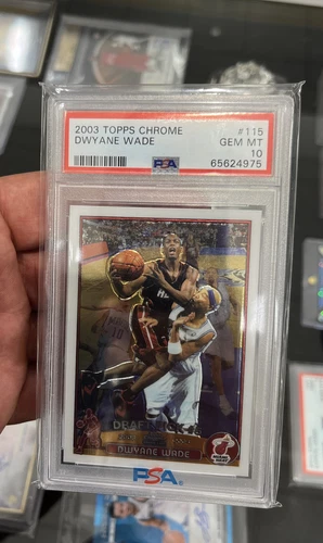 2003-04 Topps Chrome Dwyane Wade Rookie PSA 10 Gem Mint RC #115 Heat Dwayne