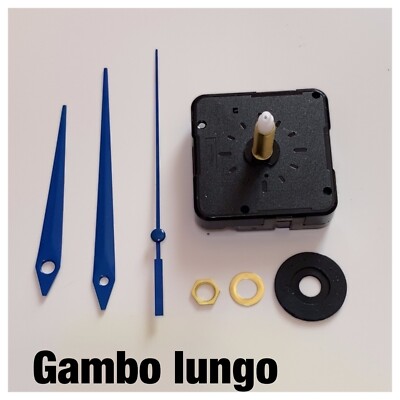 MECCANISMI PER OROLOGIO PERNO LUNGO MOVIMENTO INGRANAGGIO DA PARETE MURO  QUARZ | eBay