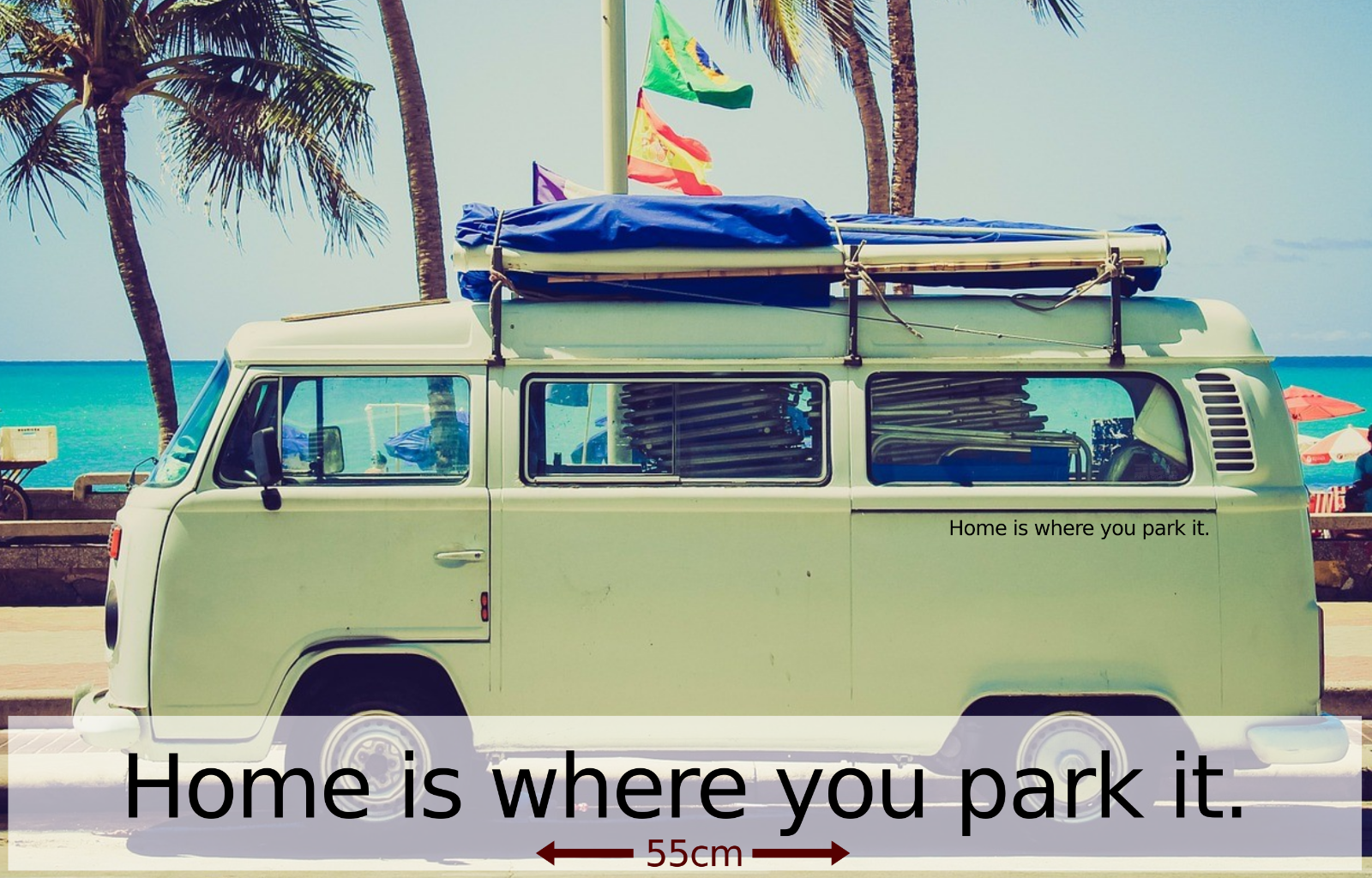 Home is where you park it Caravan Camper Van Motorhome Sticker Vinyl Decal