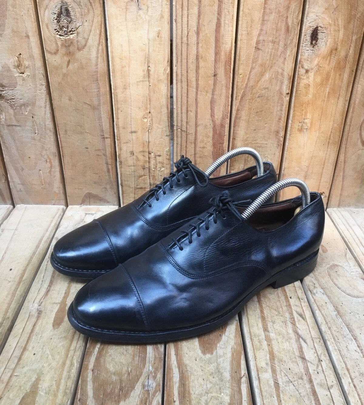 Allen Edmonds 'Park Avenue' black cap toe Mens leather dress shoes USA 8.5 D