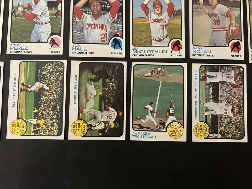 Juego de 34 Pete Rose 1973 Topps Cincinnati Reds Team Foster Pérez Foto 4 de 4