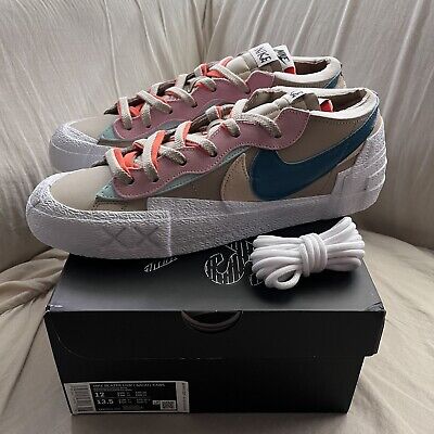 KAWS Sacai Nike Blazer Low Reed Tan Pink - New Size 12 Ships ASAP | eBay