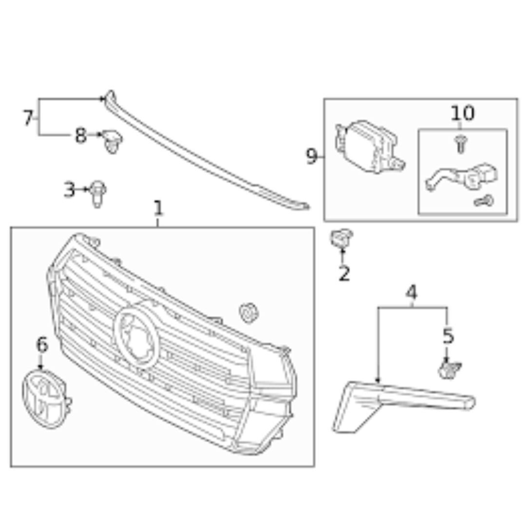Toyota OEM 53182-60040 Cover Headlamp LH LAND CRUISER UZJ200