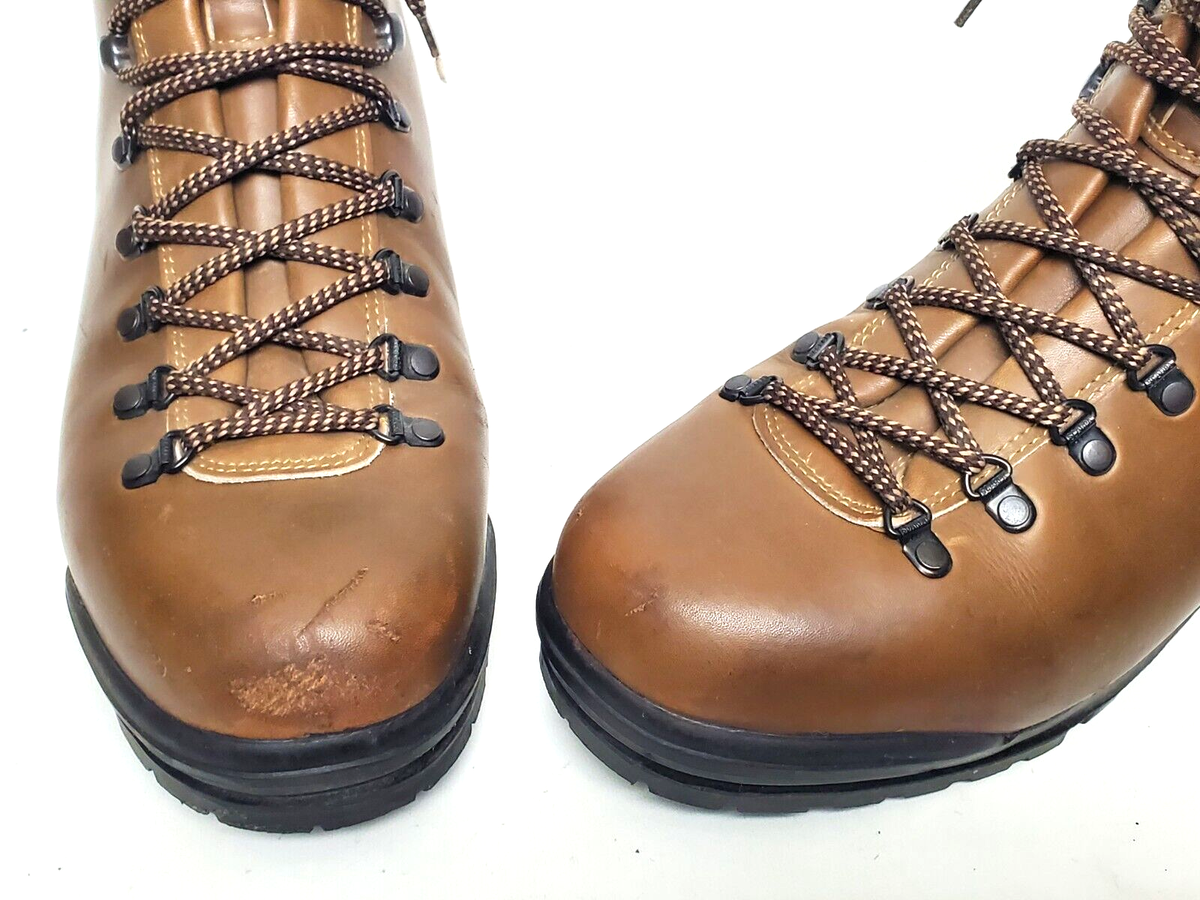 靴 italy leather big trekking boots SCARPA TRIONIC Italy Vtg Hiking Backpacking All Leather Boots