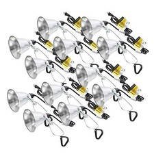 12-Pack Clamp Lamp 5.5 Inch Aluminum Reflector no Bulb Included 6 Feet Cord