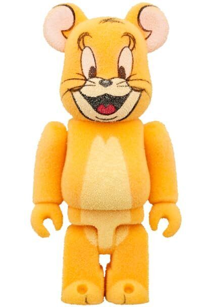 BE@RBRICK Jerry Classic Color FLOCKY Ver 100 400% TOM AND BE@RBRICK Jerry Classic Color FLOCKY Ver 100 400% TOM AND