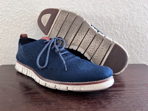 Scarpe Oxford Cole Haan Original Grand C24947 da uomo Stitchlite blu taglia 10M - Foto 4 di 12