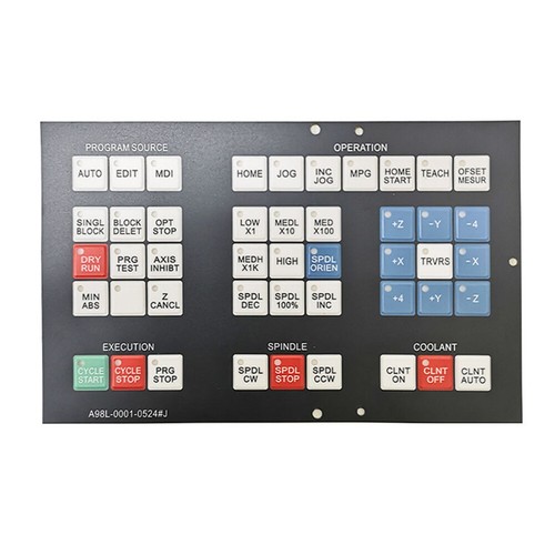 Tastiera A Membrana FANUC A98L-0001-0524#J – Usata, Testata Su Macchina
