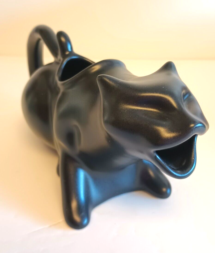 Gravy Season Black PUKING KITTY Cat Gravy Boat 12 oz Sauce Creamer NIB