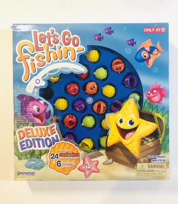 Classic Game Let's Go Fishin' Deluxe Edition New in Open Box Pressman