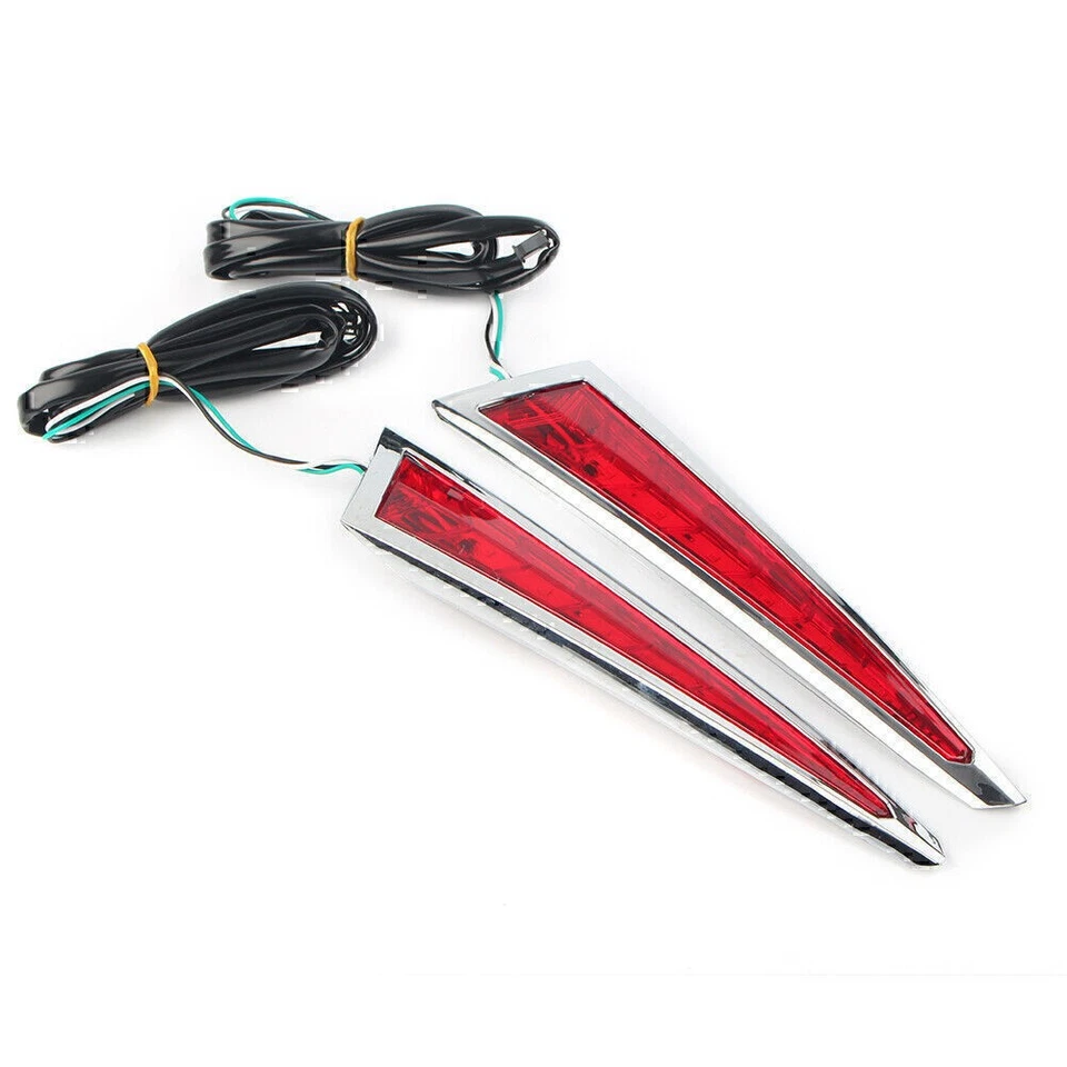 US Saber Tooth Saddlebag Side LED Lights Brake Signal For Victory Country 10-17 Foto 3 de 4