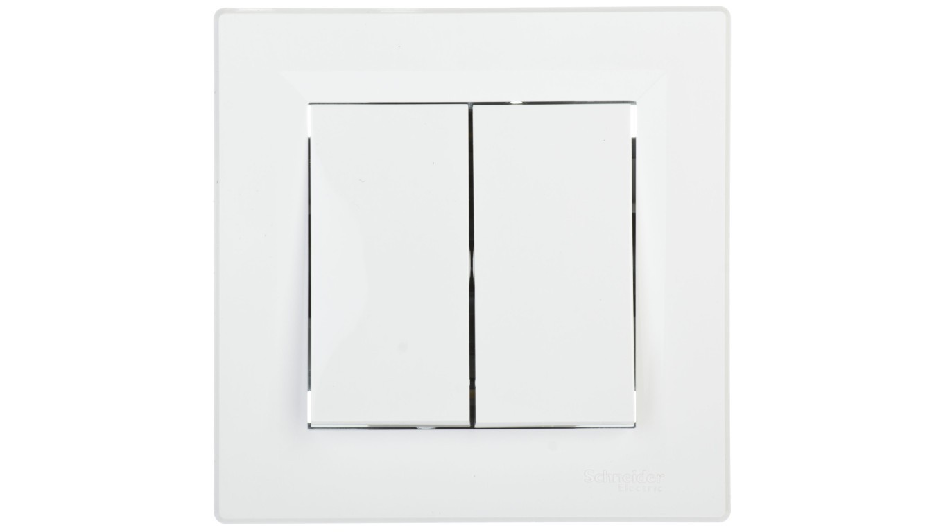 Asfora Knob Double White With Frame EPH1100121