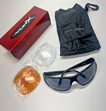 NOS Pre 2005 Wiley X Romer II Safety Shooting Glasses - Slate/Clear/Rust Lenses