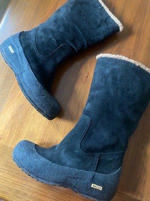 Bally Stiefel 41 Schwarz Wildleder Lammfell ungetragen