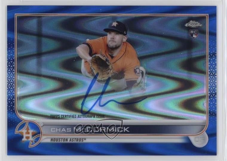 2022 Topps Chrome Rookie Blue RayWave Refractor /150 Chas McCormick Auto RC 0xh3