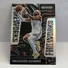 Panini Prizm Black 2024-25 Shai Gilgeous-Alexander #5 Silver Fireworks Thunder