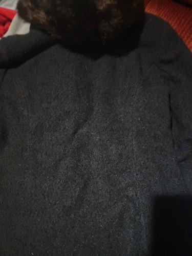 NEU DENNIS BASSO Mantel jägergrün mit Kunstfellbesatz, MEDIUM - Bild 8 von 12