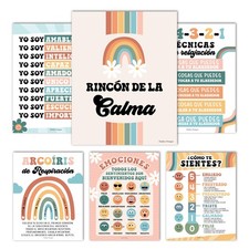 Spanish Classroom Decorations - 6 Spanish Classroom Posters Elementary, Calm ...