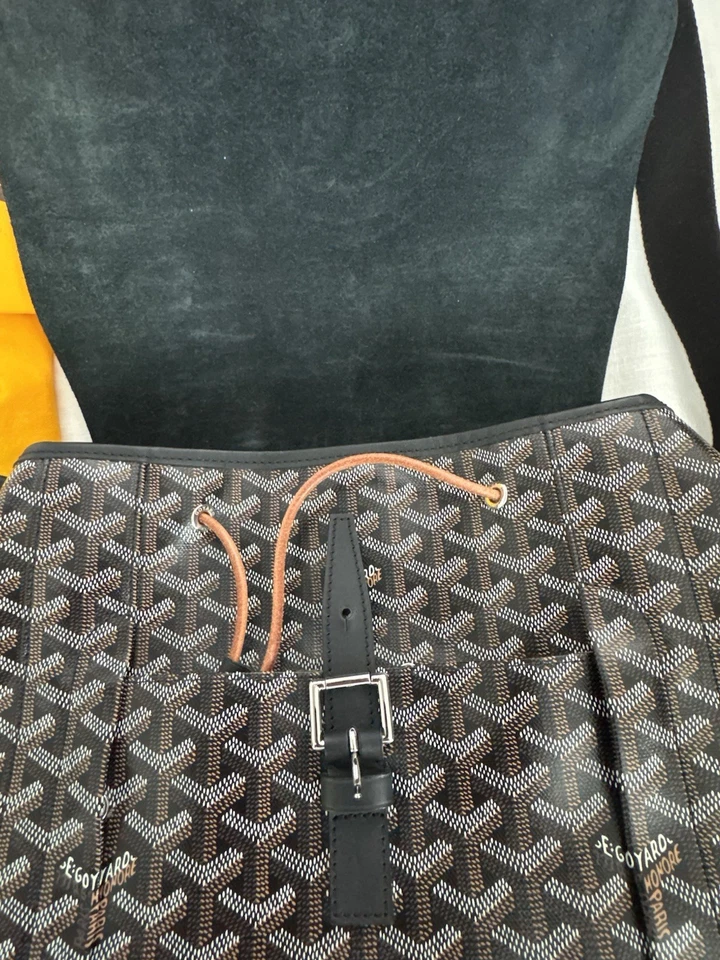 Mochila de viaje de lujo Goyard Alpin mm negra/marrón usada una vez. Casi nuevo Foto 4 de 4