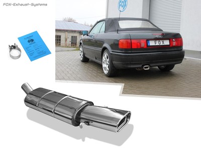 FOX Sport Exhaust Audi 80 90 B3 89 Sedan Coupe B3 2x76mm Flatro Oval