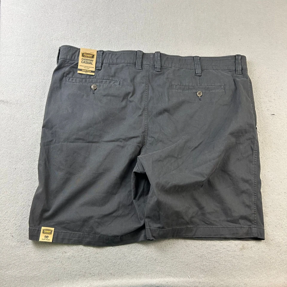 Pantalones Cortos Fundry Para Hombre 50 Gris Frente Plano Cómodos Elastizados Chinos Nuevos con Etiquetas Foto 3 de 4