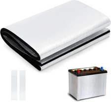 1 Set 40"x 7.1" Universal Car Battery Insulation Kit, 1 Battery Blanket with 2 A