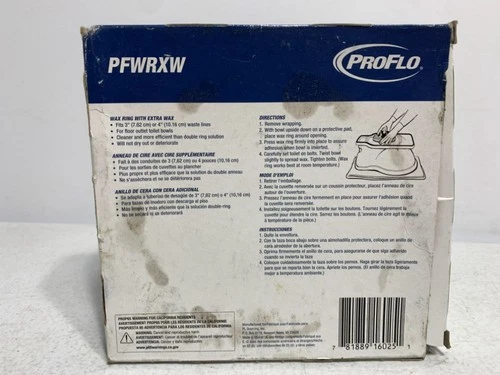 ProFlo PFWRXW Wax Ring Extra Thick Petroleum Fits 3" or 4" Waste Lines - Picture 3 of 5