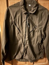 CP Company Ripstop Full Zip Overshirt Brown XXL