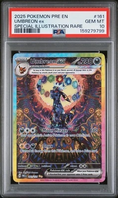 Umbreon ex 2025 Pokemon Prismatic Evolutions #161 SIR PSA 10