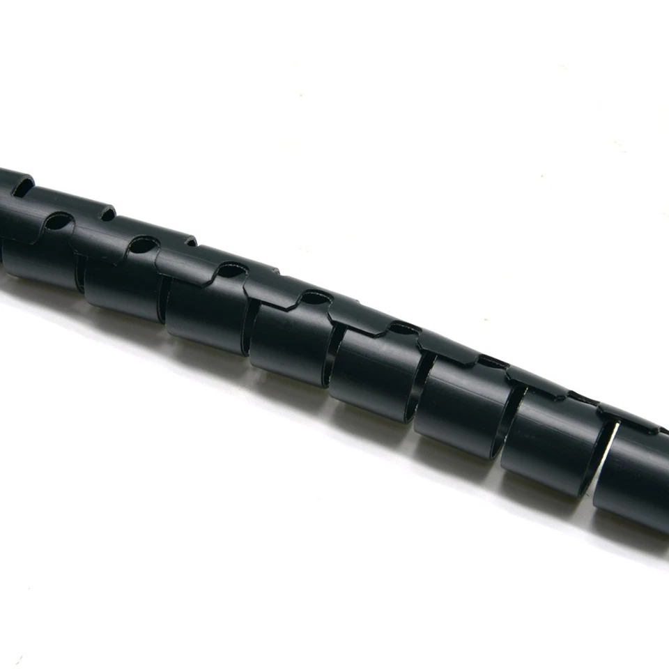 5x 1.5m 30mm Black Spiral Wrapping Bands Cable Tidy Management Organizer Tube - Image 2 of 4