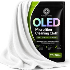Premium OLED QD-OLED Microfiber Cleaning Cloth, 12 x 16 in