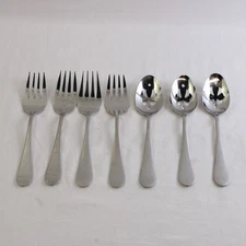 Lot Of 7 Continental Classic Wallace Serving Set Forks & Spoons Stainless Steel