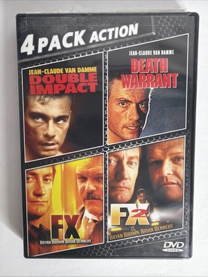 OOP Double Impact Death Warrant FX FX2 2 DVD 2010 Van Damme Dennehy MGM 70203