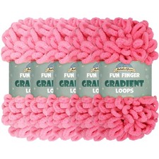 JubileeYarn Fun Finger Gradient Loops Yarn - Jumbo Polyester - Vulcan