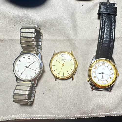 3 timex quartz watches Untested